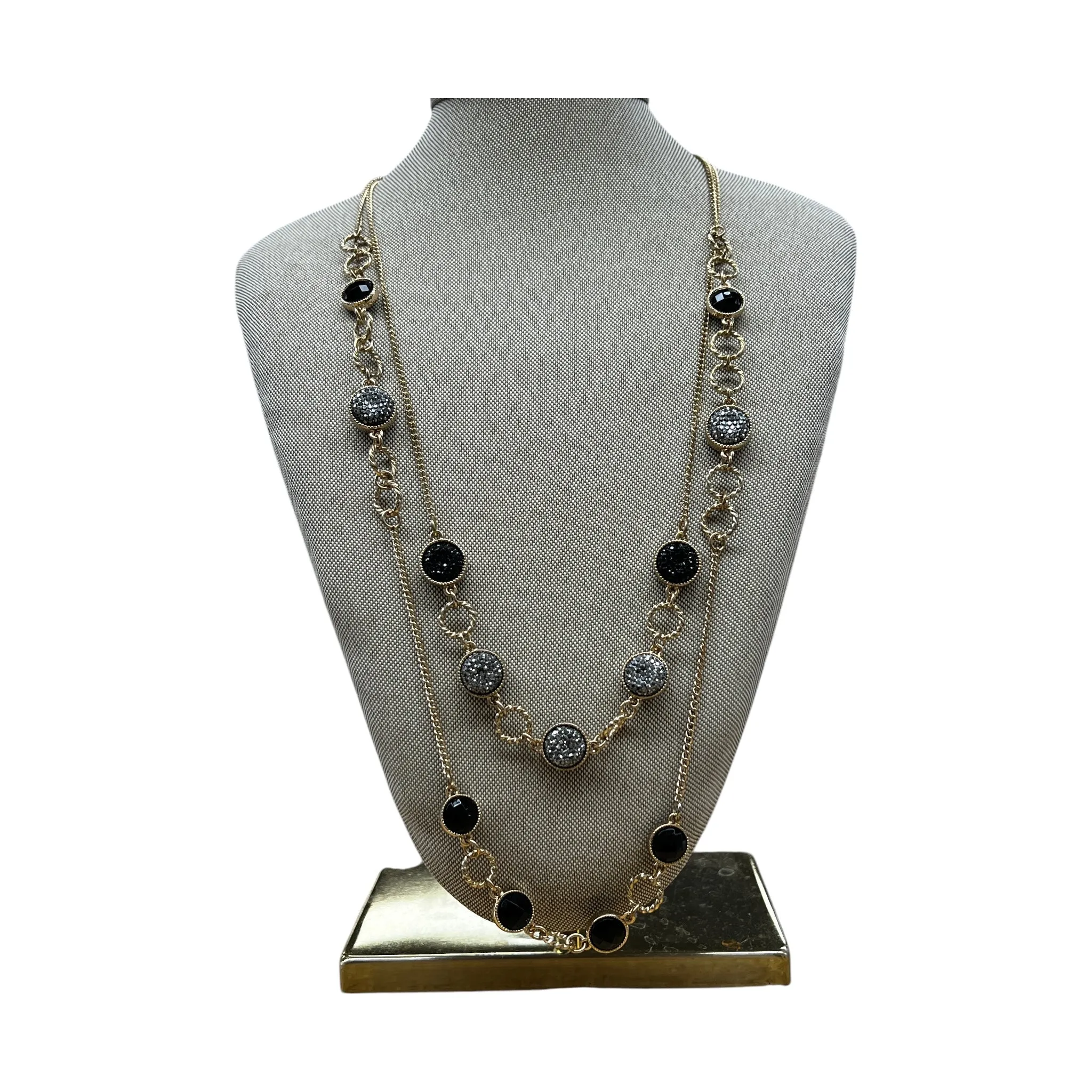 Necklace Layered By Charming Charlie In Black & Gold