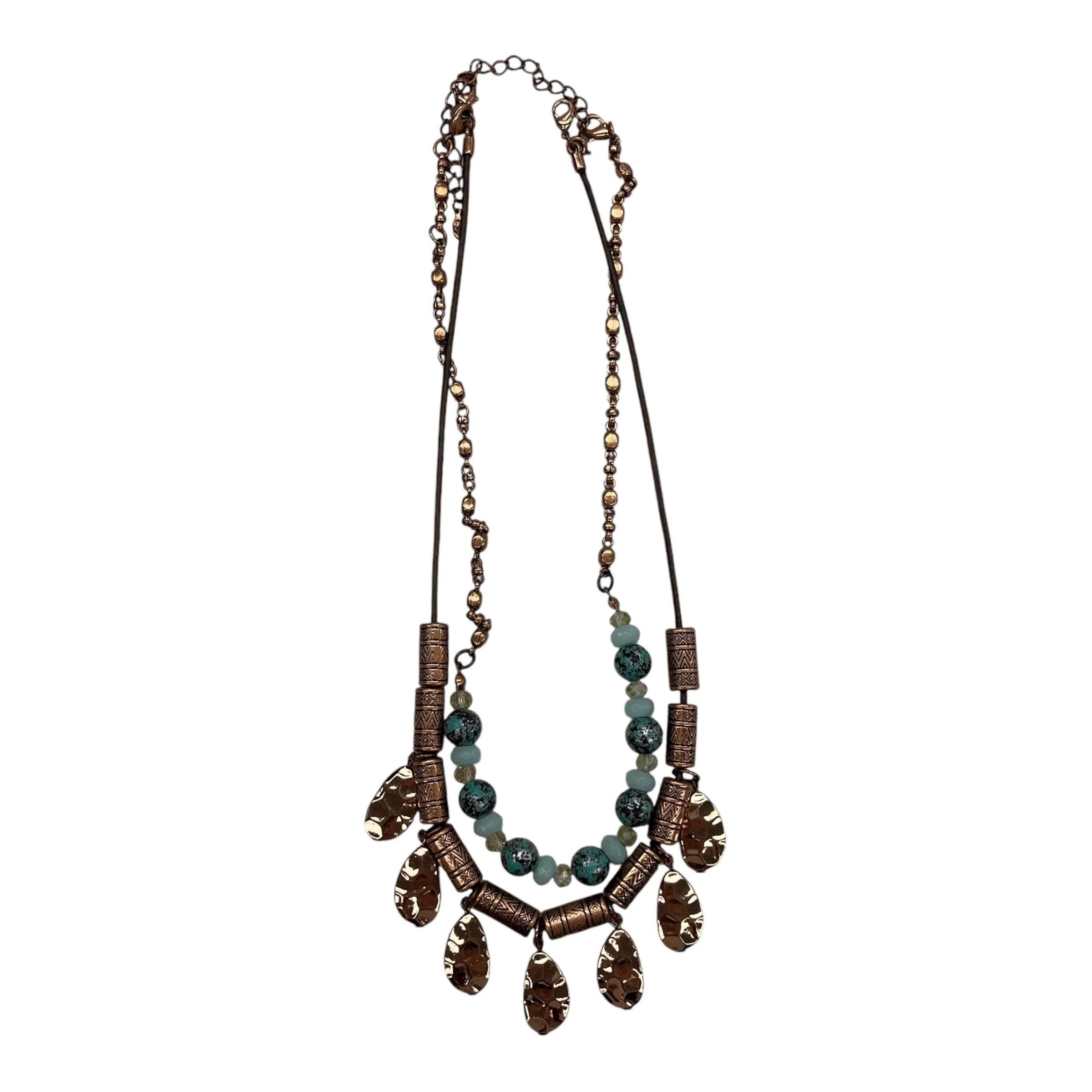 Necklace Layered By Clothes Mentor In Blue & Brown