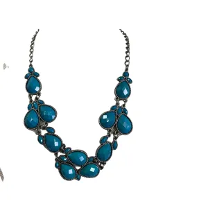 Necklace Statement By Cme In Black & Blue