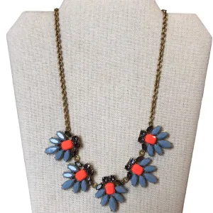 Necklace Statement By J. Crew In Blue & Orange