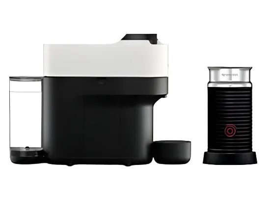 Nespresso Coffee Maker Bundle Aeroccino BK & Vertuo, With Milk, Black