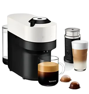 Nespresso Coffee Maker Bundle Aeroccino BK & Vertuo, With Milk, Black