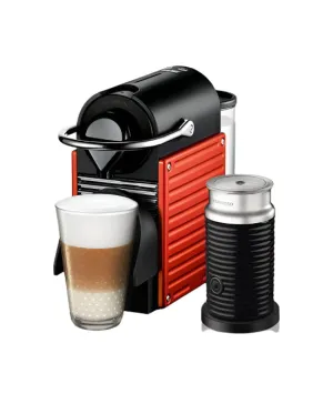 Nespresso Coffee Maker Bundle Aerocon, With Milk Forth, Red