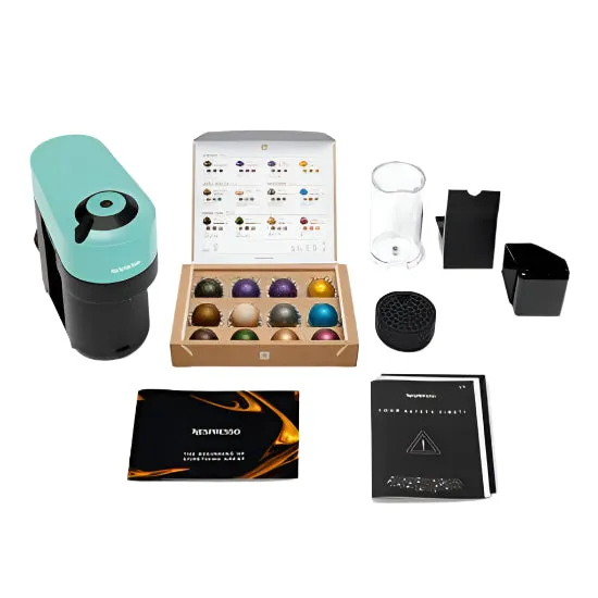 Nespresso Coffee Maker Vertuo Machine POP GCV2, 06Lit, Four Cup Size, Aqua Mint