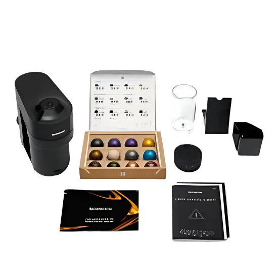 Nespresso Coffee Maker Vertuo Machine POP GCV2, 06Lit, Four Cup Sizes, Black