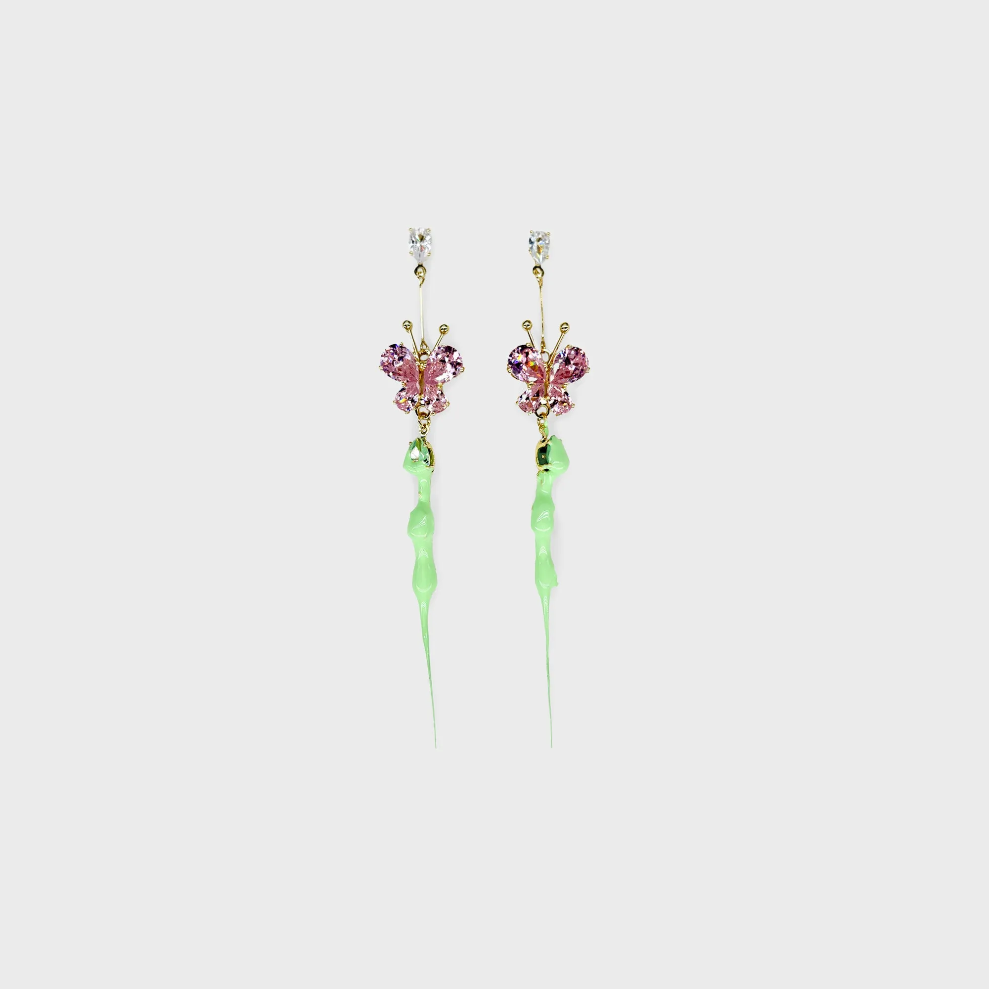 Ottolinger Butterfly Earring - Gold / Green