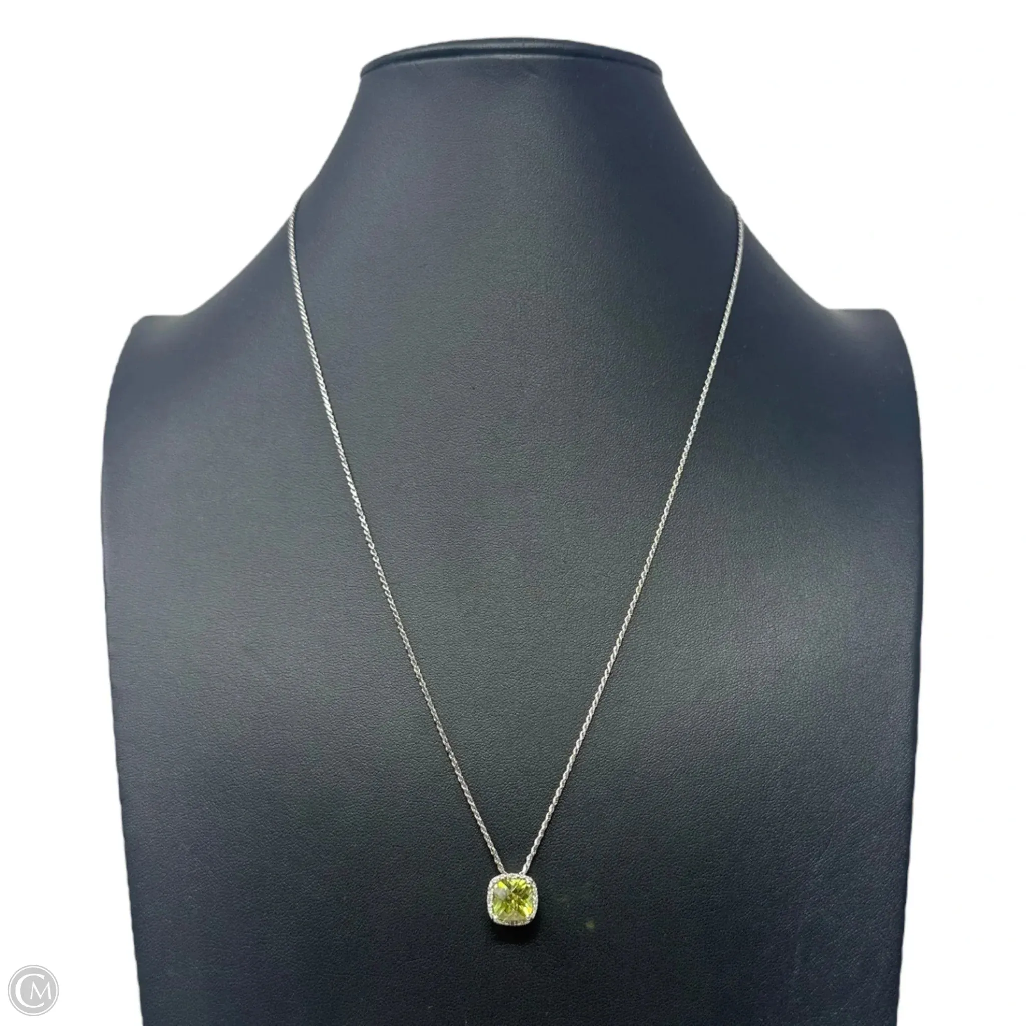 Peridot CZ Necklace Sterling Silver