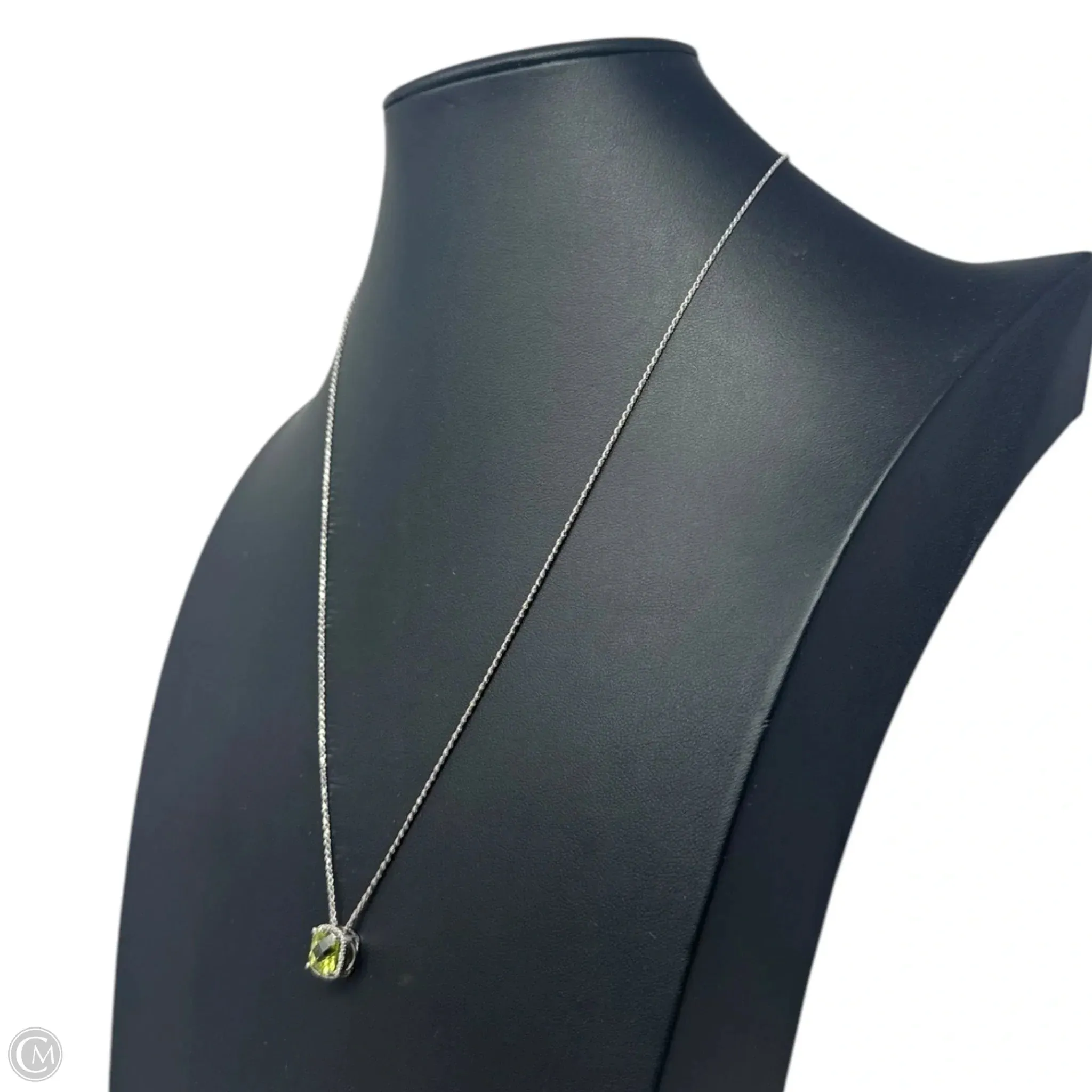 Peridot CZ Necklace Sterling Silver