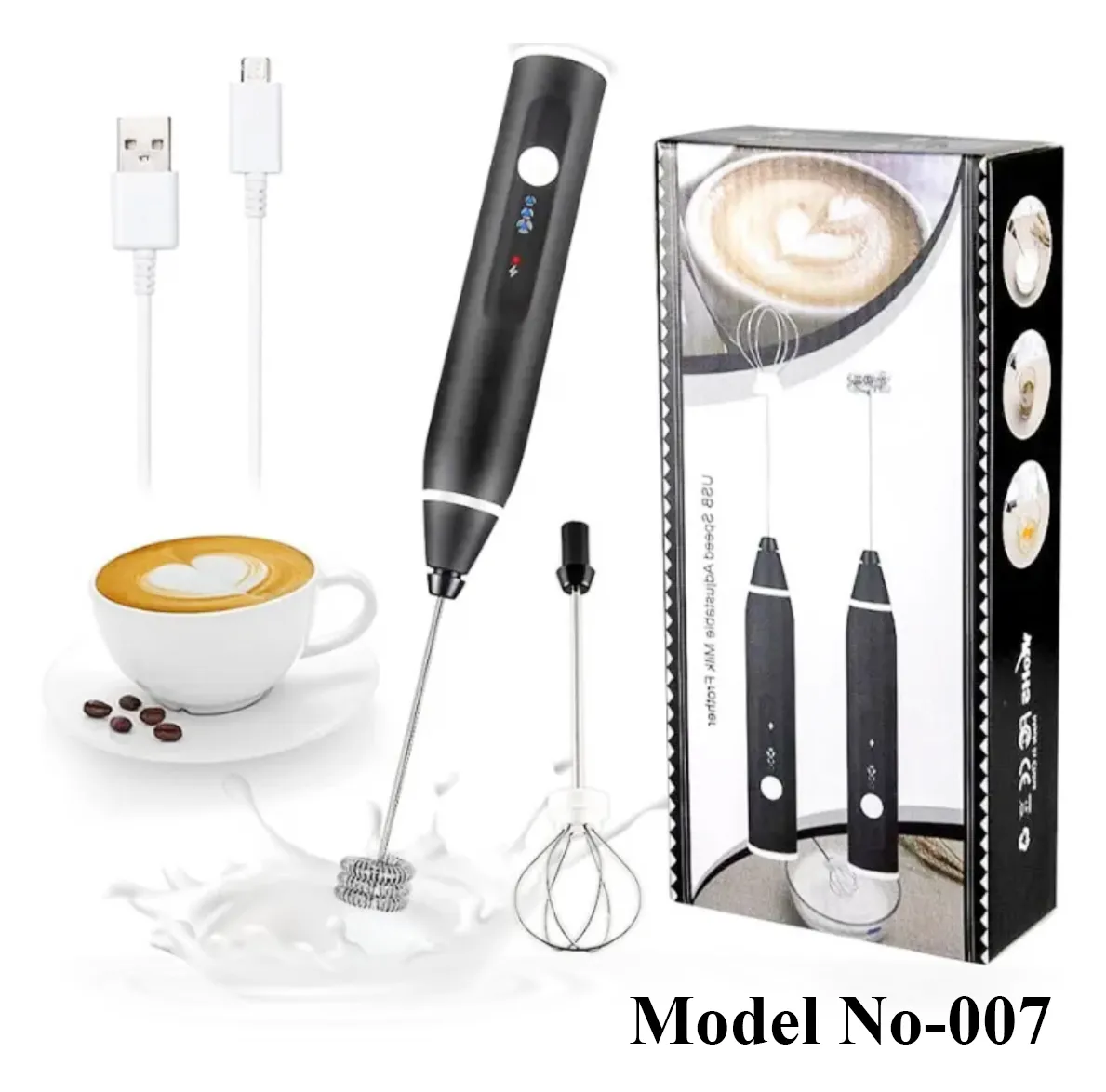Primo Café Milk Frother, Black