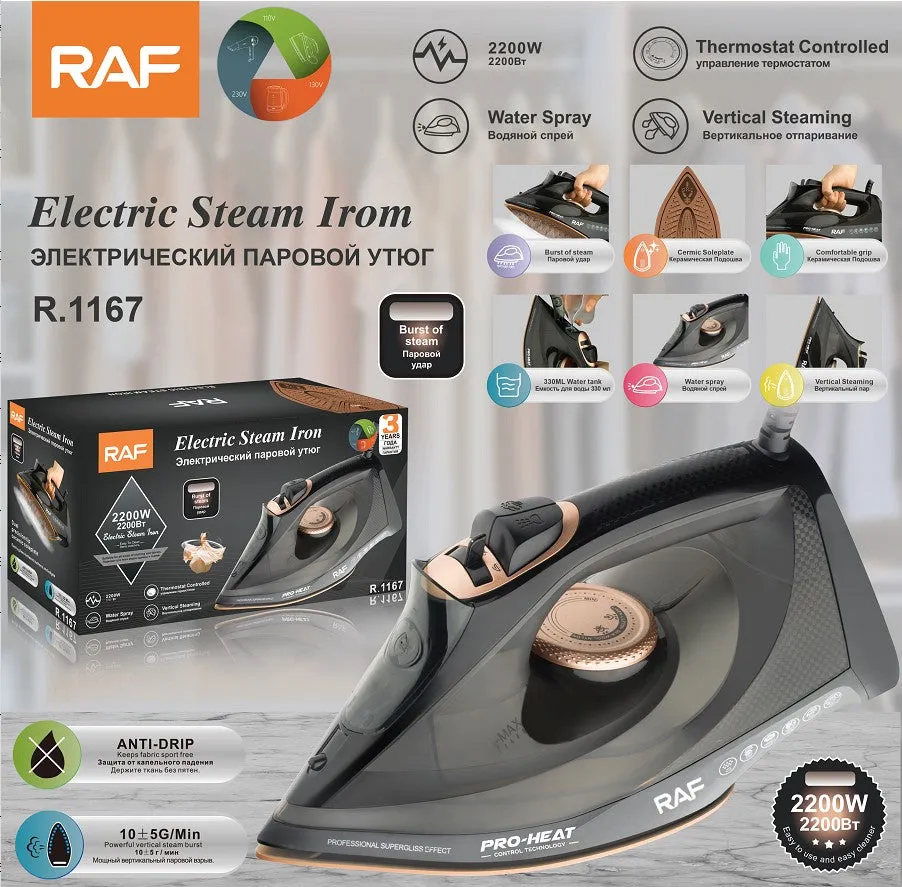 Raf Steam Iron, 2200Watts
