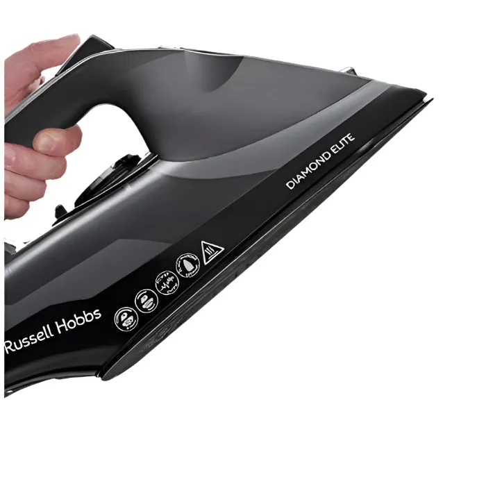 Russell Hobbs Diamond Elite Steam Iron, 3100Watts, Black
