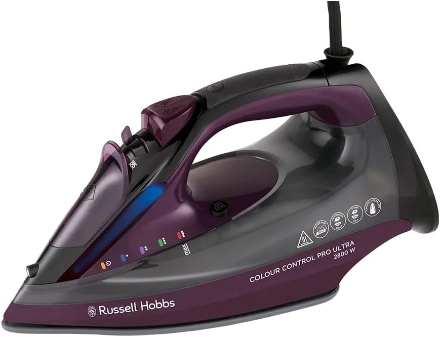 Russell Hobbs Steam Iron, Control Pro Iron, 2800Watts, Purple