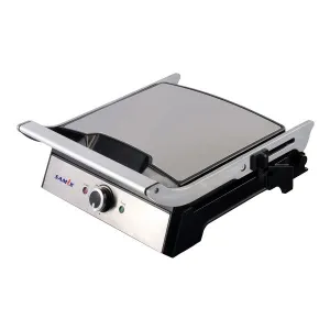 Samix Toaster (Press Grill) 2000 W Silver& Black-Variable Temperature Control W/ Low/Med/
