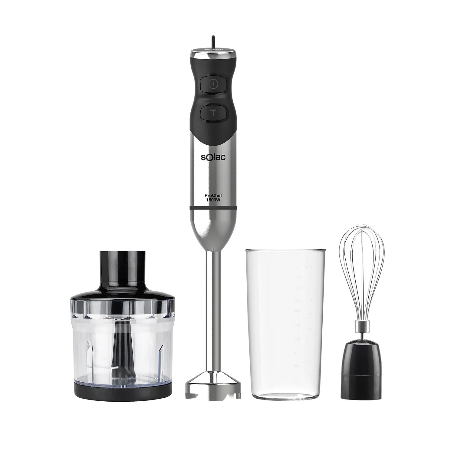 Solac Hand Blender & Chopper Mixer, 1500Watts, Stainless Steel
