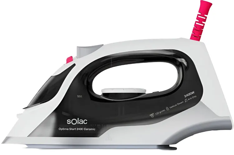 Solac Steam Iron, 2400Watts, Black & White