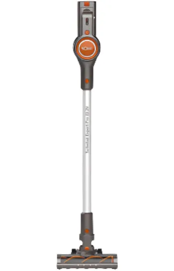 Solac Upright Vacuum, 12000Pa, 1500Watts, Removable 22.2V, Grey / Orange