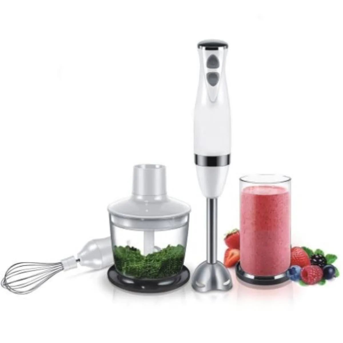 Steel Stork Blender with Chopper 3 In 1, 550Watts, 1.7Lit, White