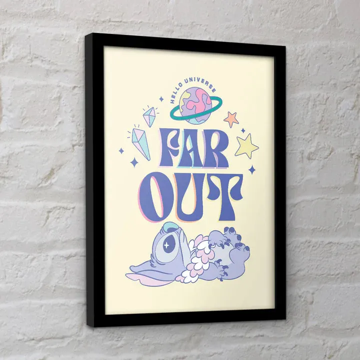 Stitch (Stitch Far Out) Collector Print (Framed)