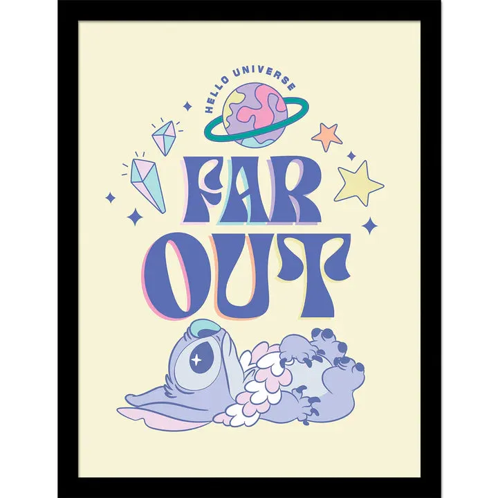 Stitch (Stitch Far Out) Collector Print (Framed)
