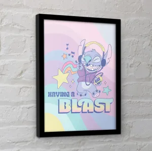 Stitch (Stitch Having A Blast) Collector Print (Framed)