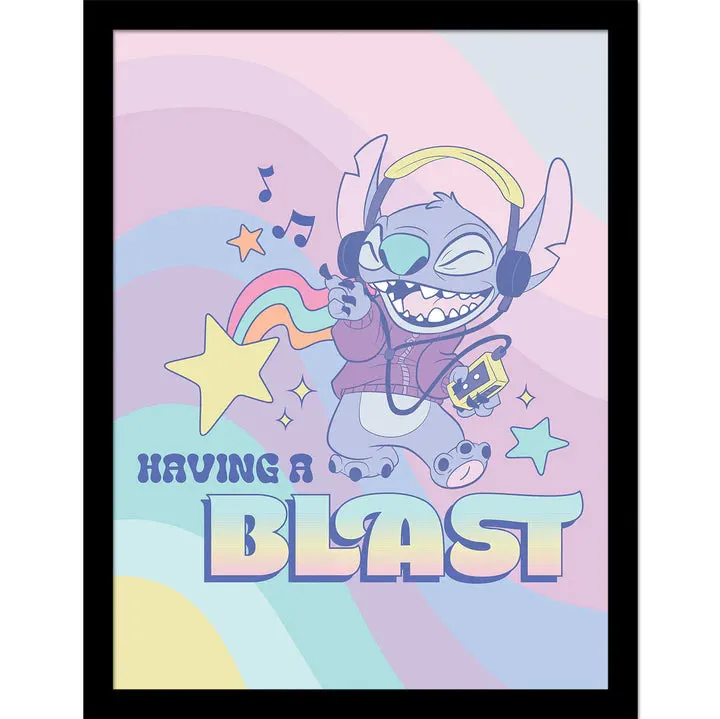 Stitch (Stitch Having A Blast) Collector Print (Framed)