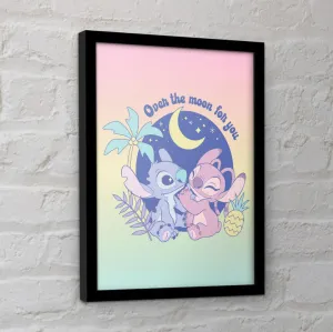 Stitch (Stitch Over The Moon) Collector Print (Framed)