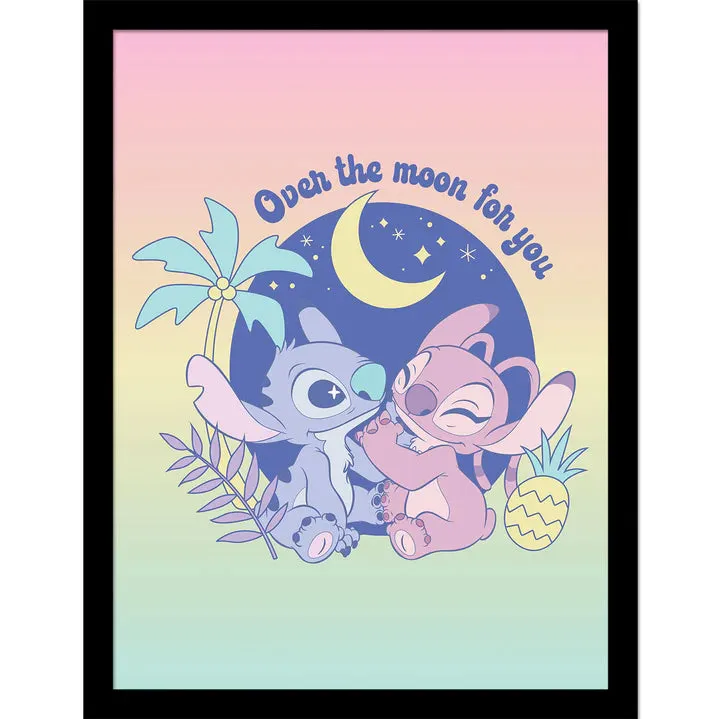 Stitch (Stitch Over The Moon) Collector Print (Framed)