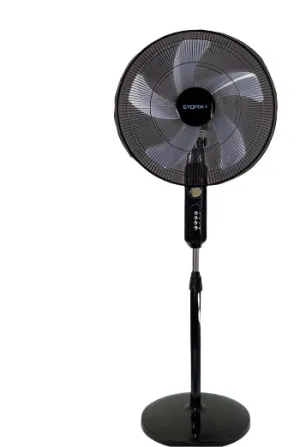 Stork Stand Fan20 Inch 3 Speeds 70 W 5 Blades Black 
