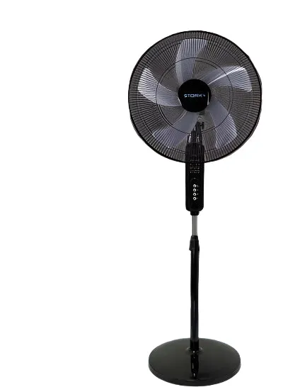 Stork Stand Fan20 Inch 3 Speeds 70 W 5 Blades With Remote Control Black 