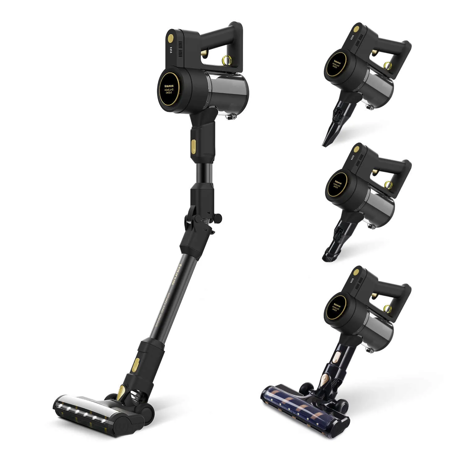 Taurus Upright Vacuum Cleaner, 2 In 1 Cordless, 90 Degree, Black