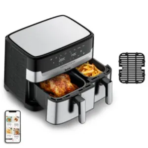 Tefal Dual Easy Fryer & Grill, Air Fryer, 8.3Lit, Black & Silver
