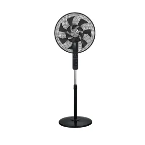 Tekmaz Stand Fan Twin-Turbo, 7Blades, 3Speeds, Black