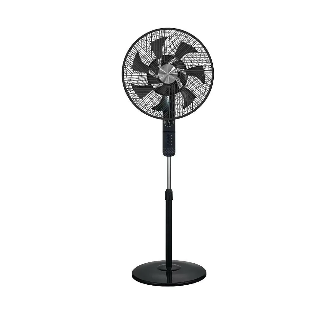 Tekmaz Stand Fan Twin-Turbo, 7Blades, 3Speeds, Black