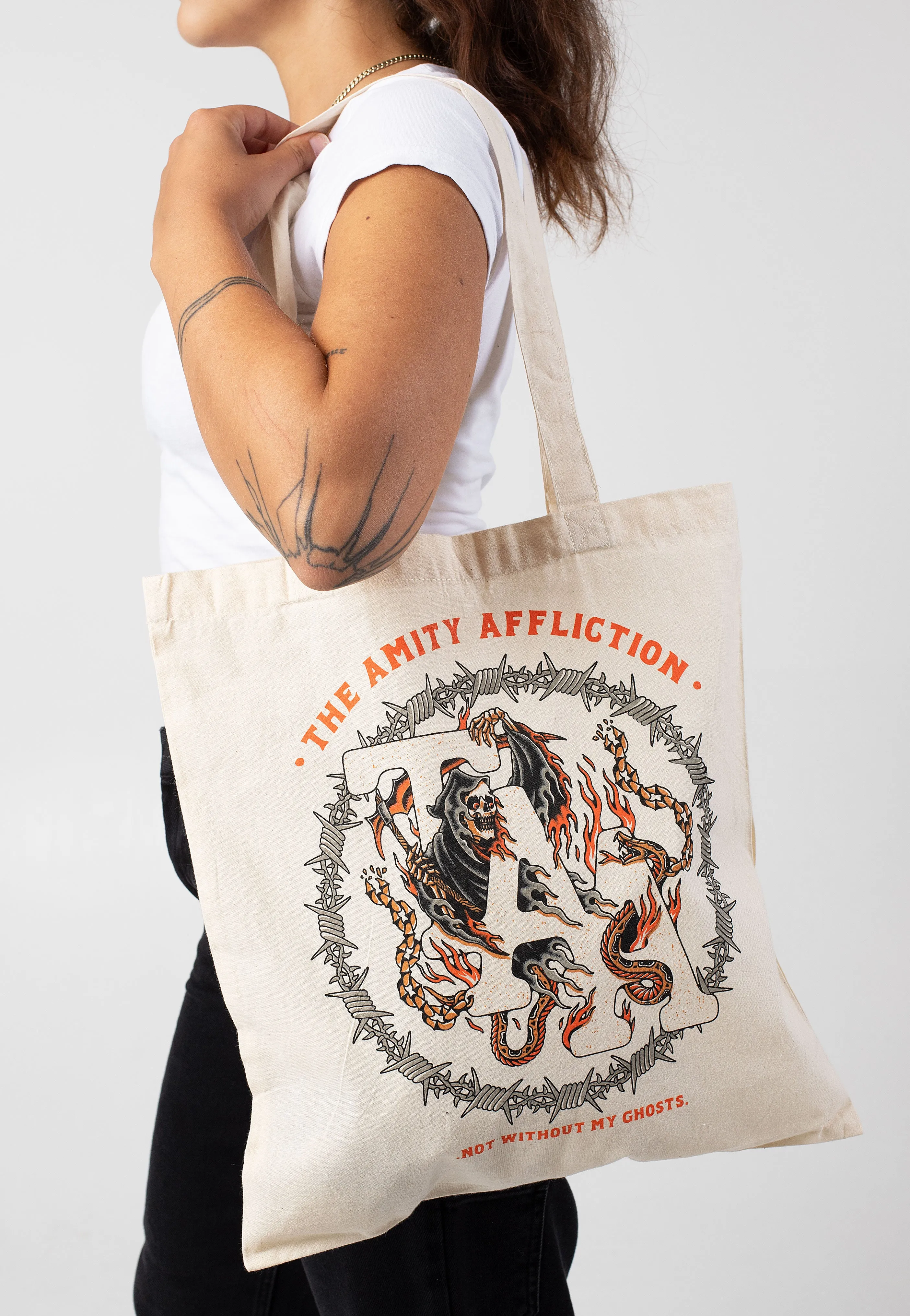 The Amity Affliction - Barbwire Reaper Natural - Tote Bag