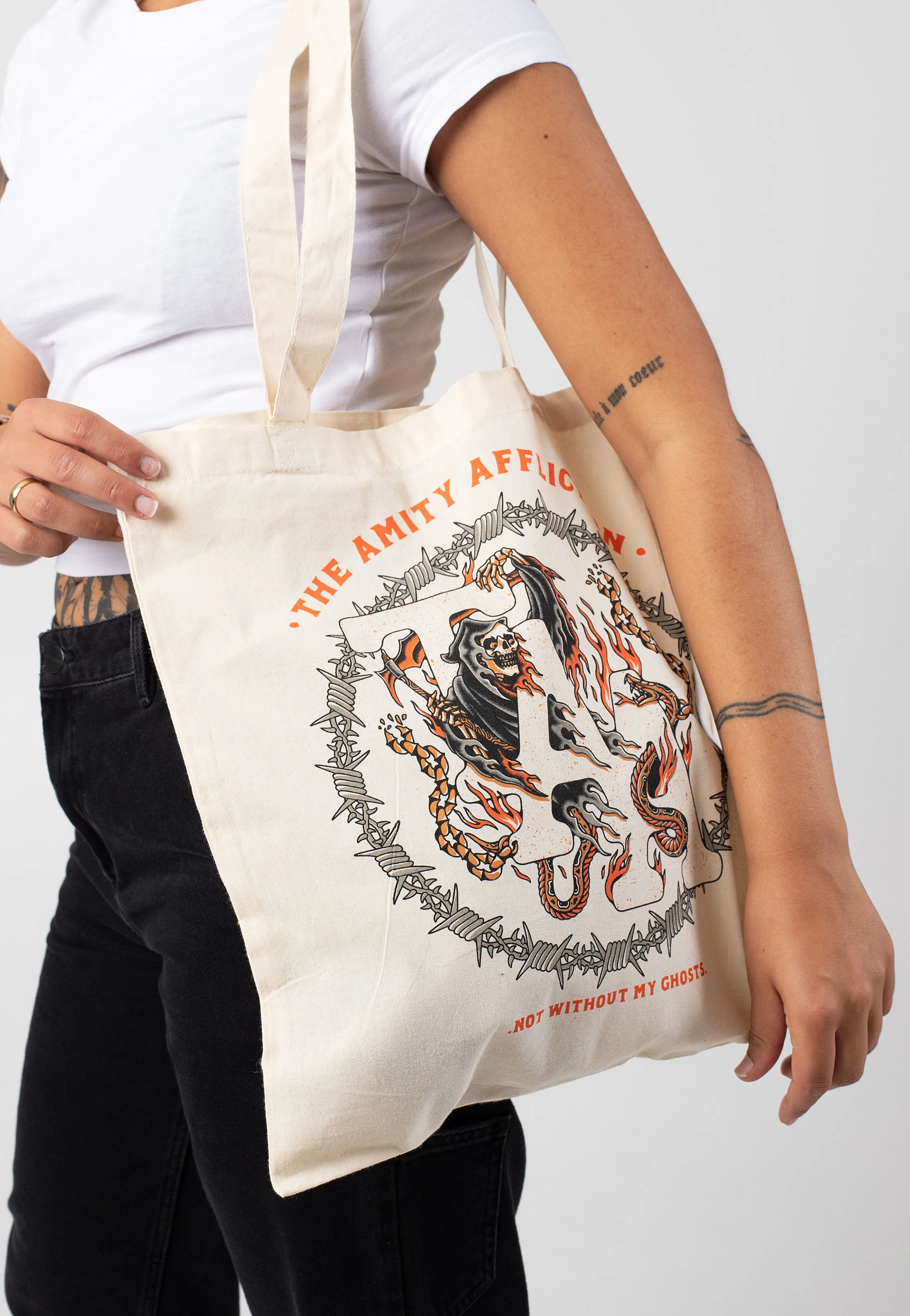 The Amity Affliction - Barbwire Reaper Natural - Tote Bag