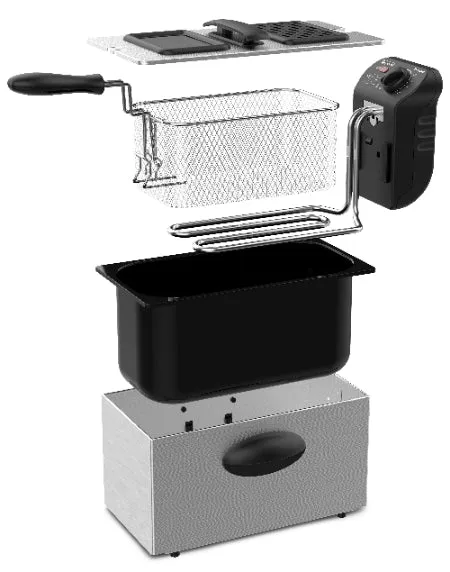 Trisa Deep Fryer Crispy Fry, 2000Watts, Stainless Steel
