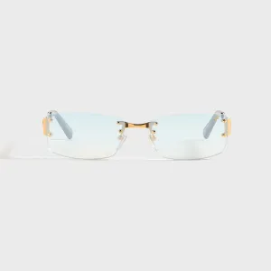 Vintage Frames Infamous Rimless Drill Mount 24KT - Gold / Tiffany Blue