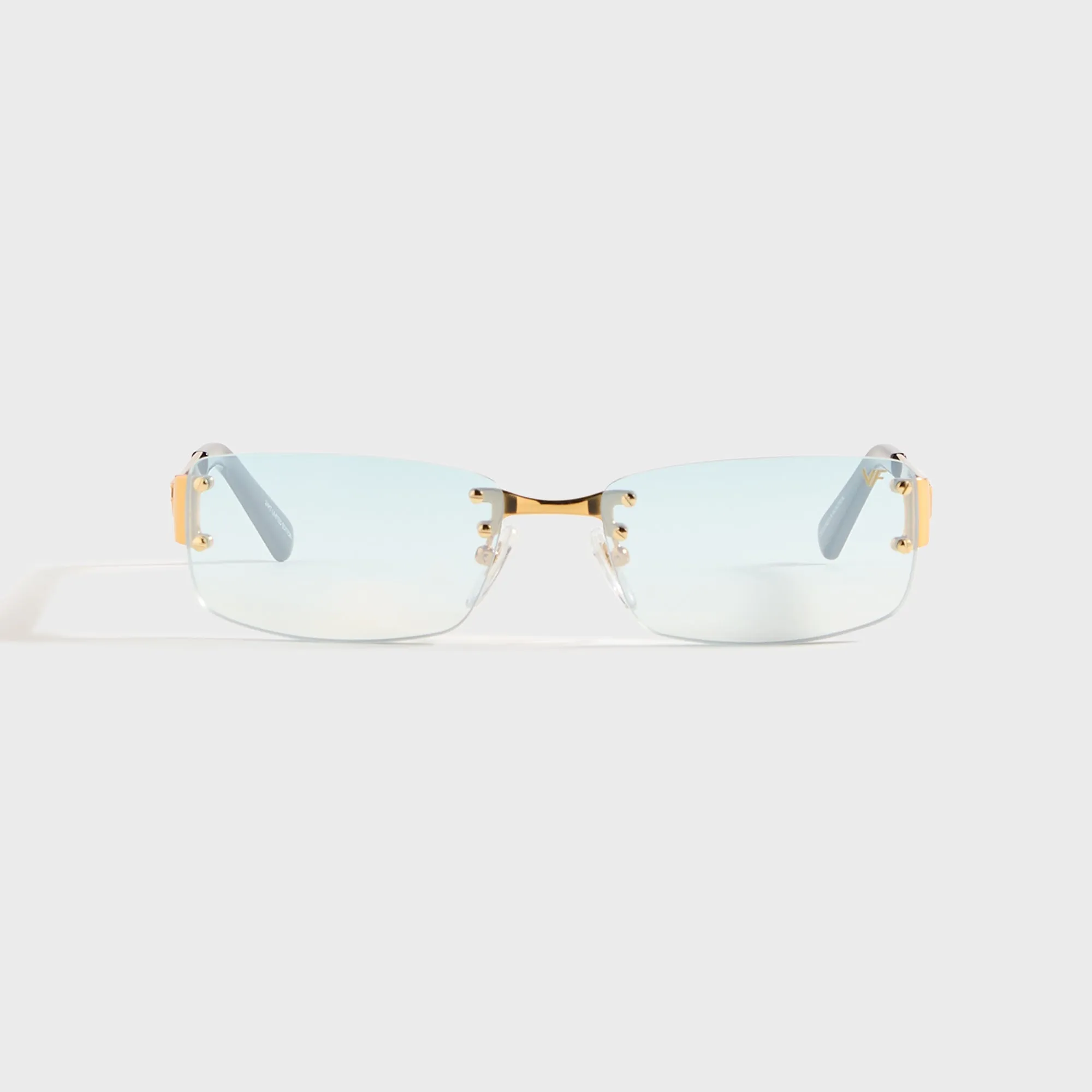 Vintage Frames Infamous Rimless Drill Mount 24KT - Gold / Tiffany Blue