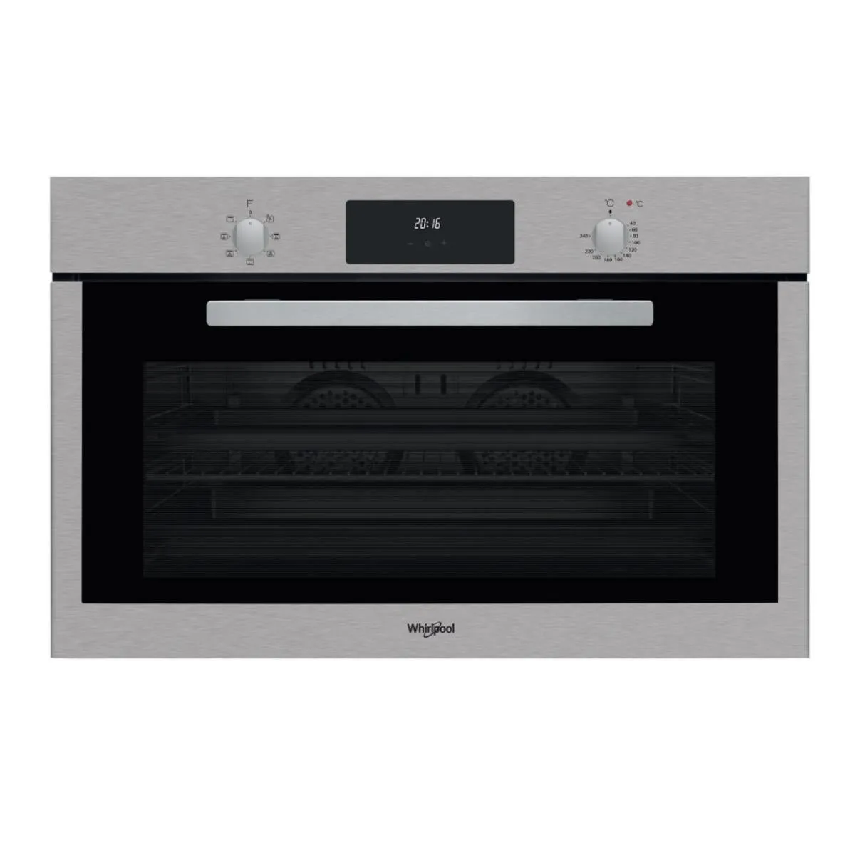 Whirlpool Built In Elec Oven 90Cm 101Lit Inox & Fan Led Screen